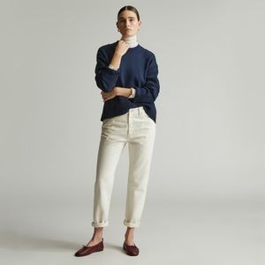 Everlane Cotton Navy Blue Crew Sweater Size Medium